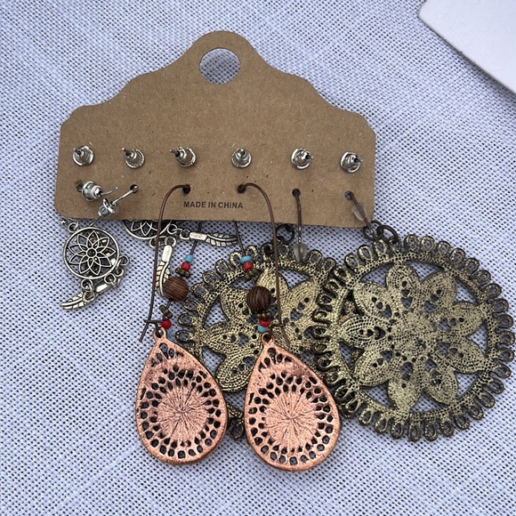 New set of six hobo earrings. Beautiful. - Picture 2 of 3